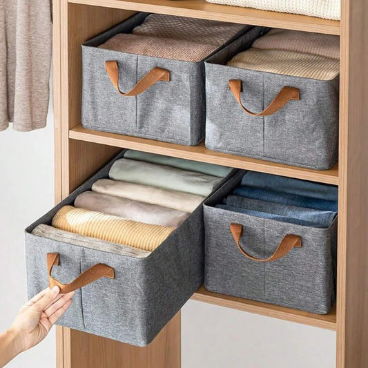 Organisateur de garde-robe pliable avec poignées durables